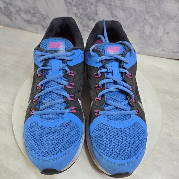 Nike Zoom Elite+ Sneakers Womens Size 11.5 Running Shoes Blue Black‎ Fitsol - Picture 2 of 15
